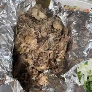 1lb of barbacoa. So much fat