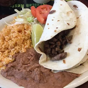 Beef fajita tacos