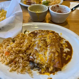 Beef enchiladas. Great place, great food &amp; awesome service!