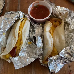 BEC left CEC right...fresh salsa was great!