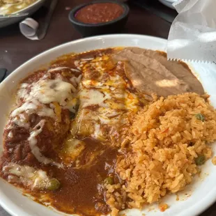 Chili  Relleno and Beef Tostada