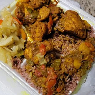 a plastic container filled with food