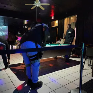 Security playing pool