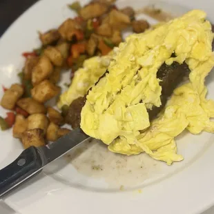 Steak and eggs