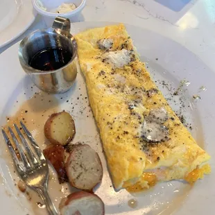 Spinach and Goat Cheese Omelette