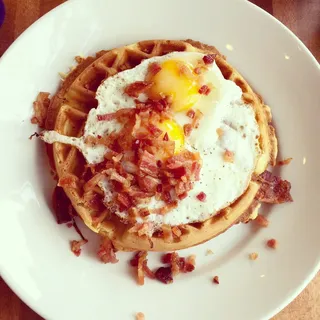 Bacon Waffle Benedict