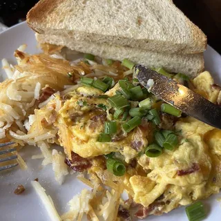 Bacon, Shroom & Cheddar Scramble