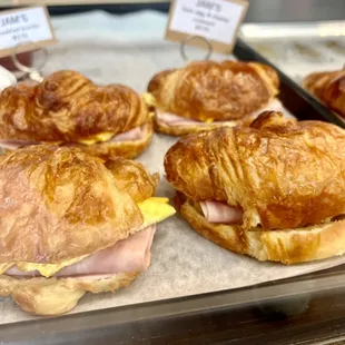 Ham, egg, and cheese croissant