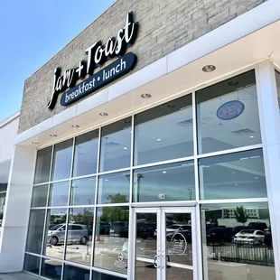 the front of the restaurant