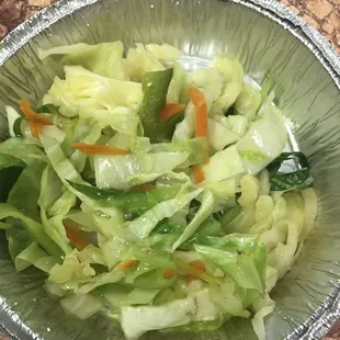 Fresh cabbage with green pepper and carrot