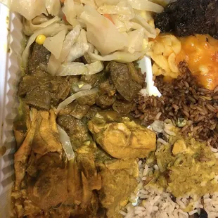 a styrofoam meal in a styrofoam container