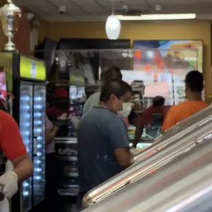 customers at the counter