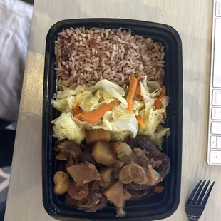 a meal in a plastic container