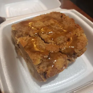 Irie Bread Pudding Topped with Rum Sauce