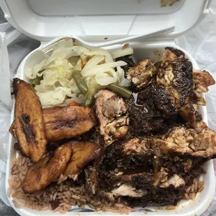 Jerk chicken platter