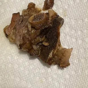 Discovering fat from the oxtails while eating and was told that is how they cook their food...Nasty!