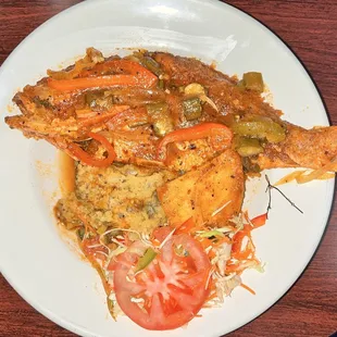 Red Snapper, Cassava &amp; Salad