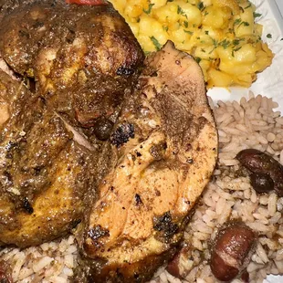 a meal in a styrofoam container