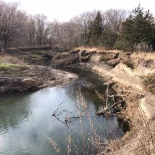 Jamaica North Trail follows Salt Creek, providing beautiful views of river and forest.