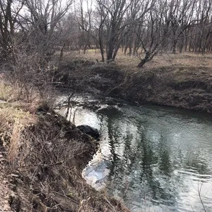 Jamaica North Trail follows Salt Creek, providing beautiful views of river and forest.