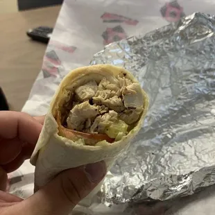 Grilled chicken wrap