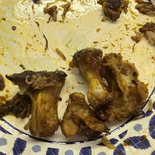 These are the 4 pieces of bones that were included in the little amount of meat that I ate.