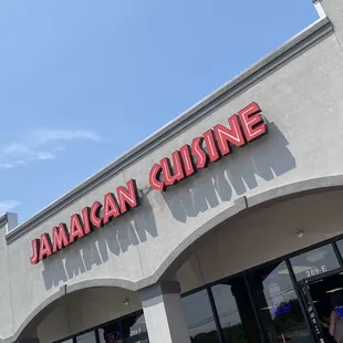 the entrance of a restaurant