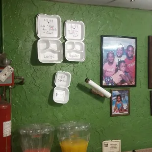 Lunch size us $5 one side. Regular $6.99 rice n two sides. Large $8.99. Pink lemonade n passion fruit. Small $1.50