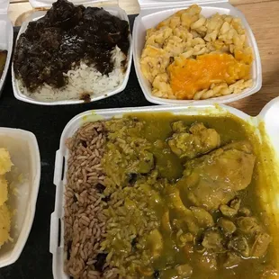 a variety of food items