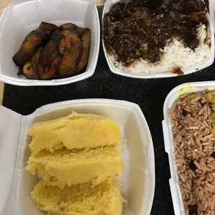 a variety of food items