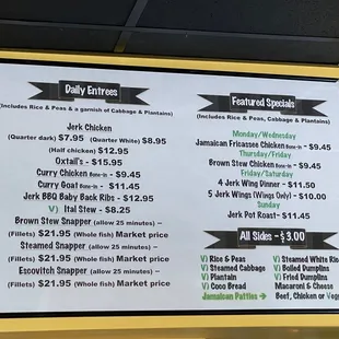 sushi and sashimi, menu