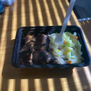 a meal in a plastic container