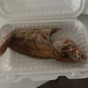 Plain fried RED SNAPPER. The fish is about 4 inches long and cost $17!!