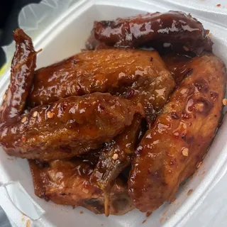 sweet and spicy wings