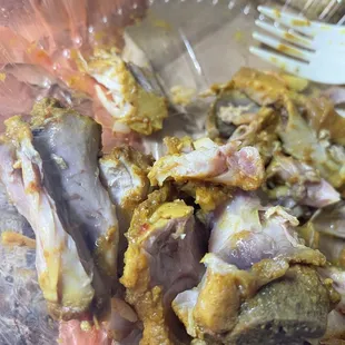 Curry Chicken Meal pink/raw meat