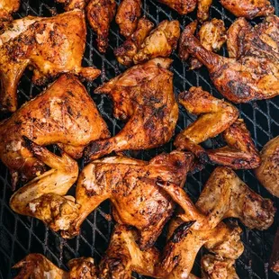 Grilled Jerk Wings and Quarters