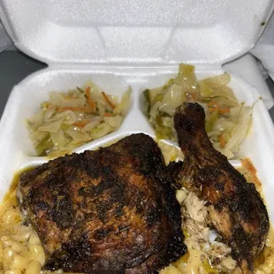 My favorite from here  chicken,mac, cabbage medley 10/10!!!!