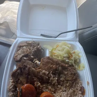 Brown Stew Chicken Lunch