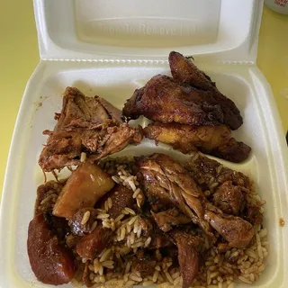 Brown Stew Chicken Lunch
