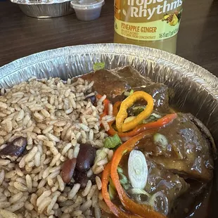 Jerked Chicken* Tropical Rhythm* Rice &amp; Peas*