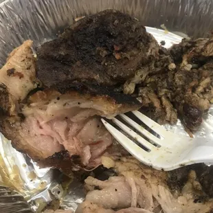 This was the Oxtail Dinner, raw chicken!!!