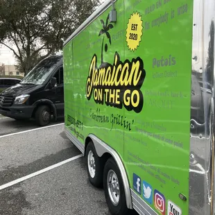 a truck parked in a parking lot