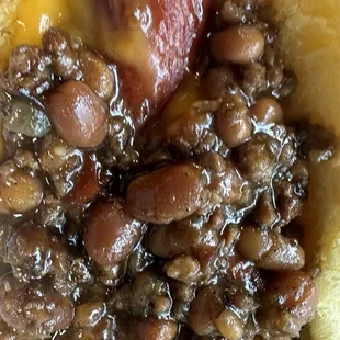 a close up of a plate of food