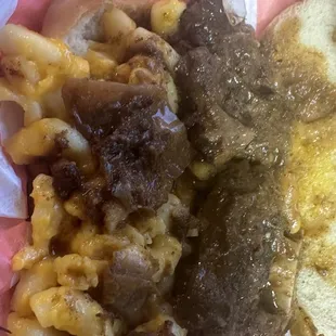 a hamburger and fries