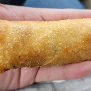 Huge jerk chicken egg roll