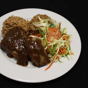 jerk chicken covered hot jerk sauce