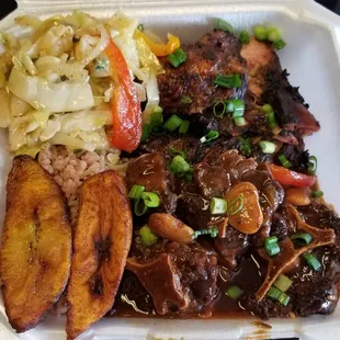 a styrofoam meal in a styrofoam container