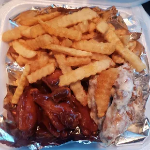 Ten piece wing combo (ranch wet &amp; honey bbq)