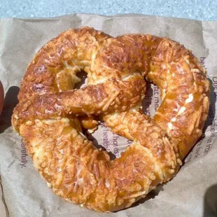 Sourdough Parmesan pretzel