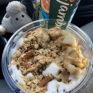 10/28/23 (sat): PB &amp; Banana Waffle Parfait w/ Coconut Whip. OMG this was sooooo good!